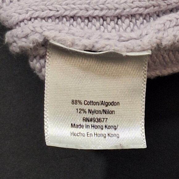 St. John’s Bay Classic Cable Knit Sweater Women’s Medium Lavender Light Purple - Picture 14 of 15